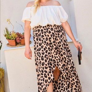 Off shoulder, high low off shoulder dress